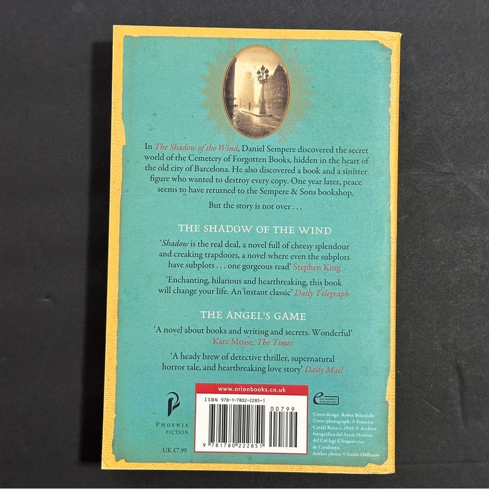 The Prisoner of Heaven by Carlos Ruiz Zafón | Gothic Fiction | Paperback Book - Picture 2 of 7
